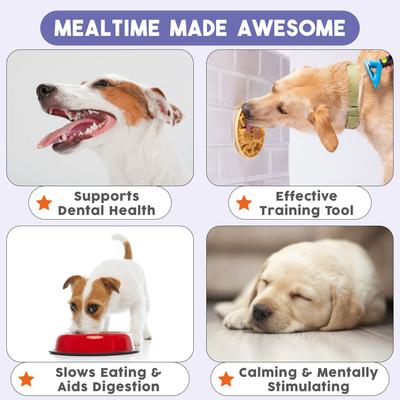 Show full view: Awoo Snackaroni Slow Feeder Dog Bowl Insert & Lick Mat, Lavender slide 9 of 9