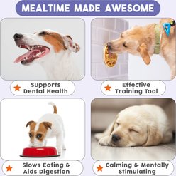 Awoo Snackaroni Slow Feeder Dog Bowl Insert & Lick Mat, Yellow slide 2 of 9