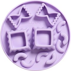 Awoo Snackaroni Slow Feeder Dog Bowl Insert & Lick Mat, Lavender