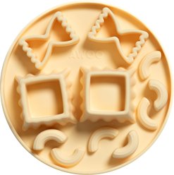 Awoo Snackaroni Slow Feeder Dog Bowl Insert & Lick Mat, Yellow