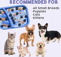 Awoo Sardina Lick Dish & Slow Feeder Cat Bowl, Cobalt slide 2 of 8