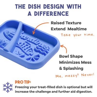 Show full view: Awoo Sardina Lick Dish & Slow Feeder Cat Bowl, Cobalt slide 4 of 8