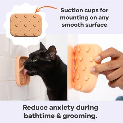 Show full view: Awoo Sardina Lick Dish & Slow Feeder Cat Bowl, Melon slide 3 of 8