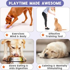 Awoo Flying Saucer Treat Dispensing Dog Toy, Lilac, Small slide 2 of 8