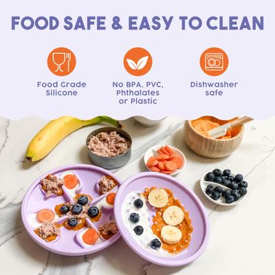 Show full view: Awoo Flying Saucer Toy & Lick Mat Treat Dispenser Puzzle, Lavender, Large slide 8 of 8