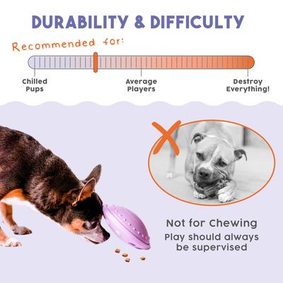 Show full view: Awoo Flying Saucer Toy & Lick Mat Treat Dispenser Puzzle, Lavender, Large slide 4 of 8