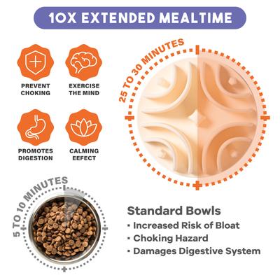 Show full view: Awoo Good Vibes Silicone Dog & Cat Slow Feeder Bowl Insert, Sage slide 6 of 11