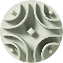 Awoo Good Vibes Silicone Dog & Cat Slow Feeder Bowl Insert, Sage