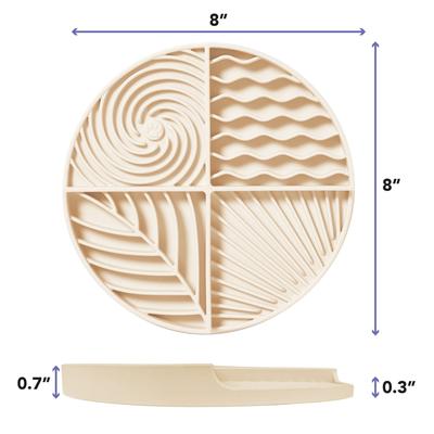 Show full view: Awoo Paradise Silicone Dog & Cat Lick Mat & Slow Feeder, Almond slide 2 of 11