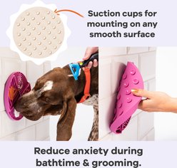 Awoo Paradise Silicone Dog & Cat Lick Mat & Slow Feeder, Almond slide 2 of 9