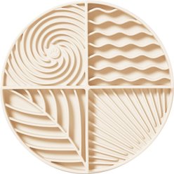 Awoo Paradise Silicone Dog & Cat Lick Mat & Slow Feeder, Almond