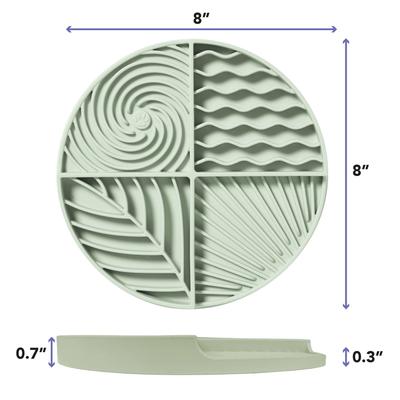 Show full view: Awoo Paradise Silicone Dog & Cat Lick Mat & Slow Feeder, Sage slide 2 of 11