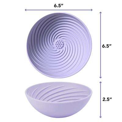 Show full view: Awoo Wobbowl Silicone Dog & Cat Lick Mat Slow Feeder Bowl, Peri slide 2 of 11