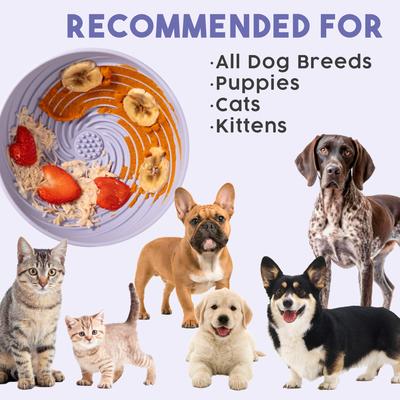 Show full view: Awoo Wobbowl Silicone Dog & Cat Lick Mat Slow Feeder Bowl, Almond slide 8 of 11