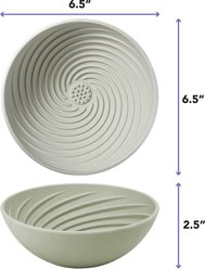 Awoo Wobbowl Silicone Dog & Cat Lick Mat Slow Feeder Bowl, Sage slide 2 of 9
