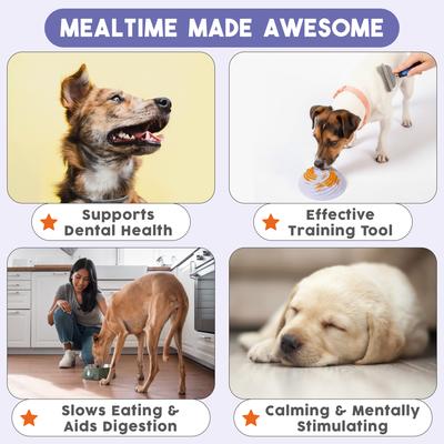 Show full view: Awoo Wobbowl Silicone Dog & Cat Lick Mat Slow Feeder Bowl, Almond slide 7 of 11