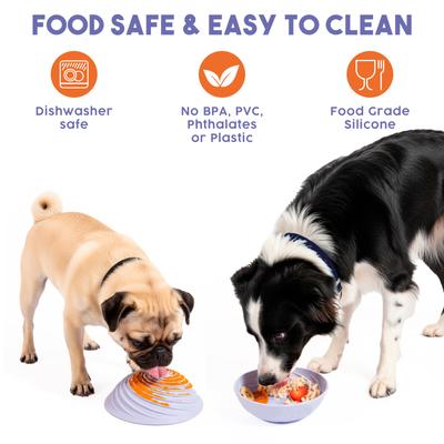 Show full view: Awoo Wobbowl Silicone Dog & Cat Lick Mat Slow Feeder Bowl, Almond slide 6 of 11