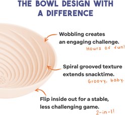 Awoo Wobbowl Silicone Dog & Cat Lick Mat Slow Feeder Bowl, Almond slide 2 of 9