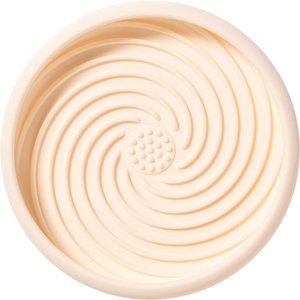 Awoo Lick Dish Silicone Dog & Cat Lick Mat Slow Feeder Dish, Almond