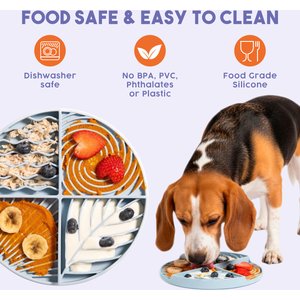 Awoo Paradise Silicone Dog & Cat Lick Mat & Slow Feeder, Sky