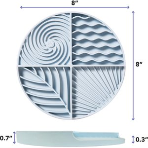 Awoo Paradise Silicone Dog & Cat Lick Mat & Slow Feeder, Sky