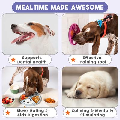 Show full view: Awoo Paradise Silicone Dog & Cat Lick Mat & Slow Feeder, Fuchsia slide 6 of 12