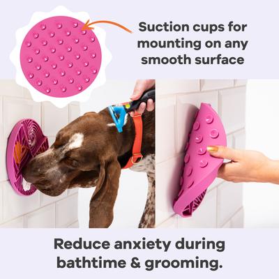 Show full view: Awoo Paradise Silicone Dog & Cat Lick Mat & Slow Feeder, Fuchsia slide 4 of 12