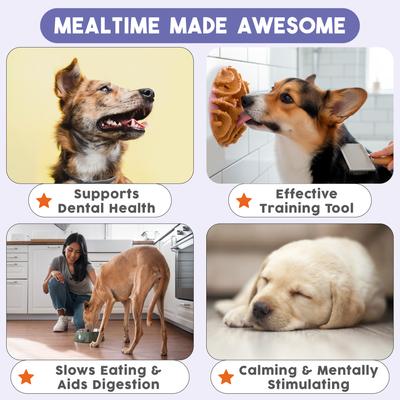 Show full view: Awoo Good Vibes Silicone Dog & Cat Slow Feeder Bowl Insert, Almond slide 8 of 11