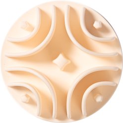 Awoo Good Vibes Silicone Dog & Cat Slow Feeder Bowl Insert, Almond