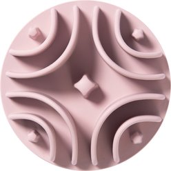 Awoo Good Vibes Silicone Dog & Cat Slow Feeder Bowl Insert, Mauve