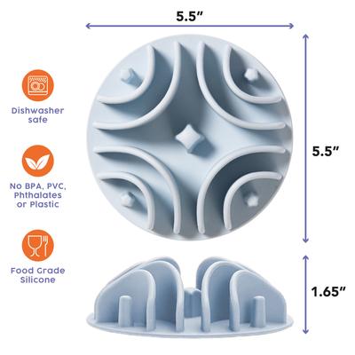 Show full view: Awoo Good Vibes Silicone Dog & Cat Slow Feeder Bowl Insert, Sky slide 2 of 11