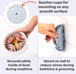 Awoo Good Vibes Silicone Dog & Cat Slow Feeder Bowl Insert, Sky slide 2 of 9