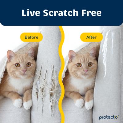 Show full view: Protecto Self Adhesive Dog & Cat Scratch Furniture Protector, Clear, 16 x 12-in, 4 count slide 4 of 7