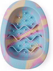 CHEWFFON Silicone Slow Feeder Non-Slip Enrichment Dog Lick Bowl, Rainbow, Small