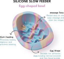 CHEWFFON Silicone Slow Feeder Non-Slip Enrichment Dog Lick Bowl, Rainbow, Small slide 2 of 7