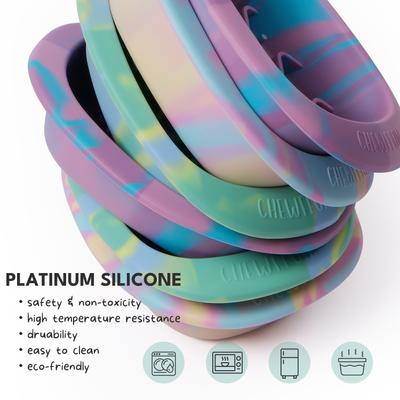 Show full view: CHEWFFON Silicone Slow Feeder Non-Slip Enrichment Dog Lick Bowl, Rainbow, Small slide 5 of 8