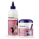 Vetnique Labs Oticbliss Medicated Ear Rinse Cleanser, 12-oz bottle + Advanced Cleaning, Soothing, & Medicated Dog & Cat Ear Wipes, 100 count