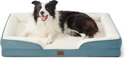 Bedsure Orthopedic Bolster Dog Sofa Bed with Removable Cover, Dune Haze Blue, Large slide 1 of 8