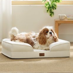 Bedsure Orthopedic Bolster Dog Sofa Bed with Removable Cover, Ivory, Medium slide 2 of 9