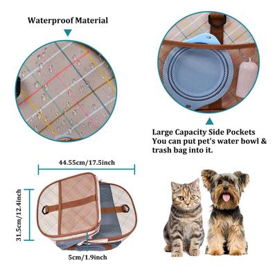 Show full view: Jespet & GOOPAWS Soft-Sided Airline-Approved Travel Dog & Cat Carrier, Orange Diamond Print, 19-in slide 5 of 10