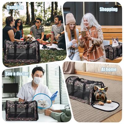 Show full view: Jespet & GOOPAWS Soft-Sided Airline-Approved Travel Dog & Cat Carrier, Coffee Fish Print, 19-in slide 8 of 11