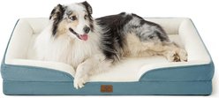 Bedsure Orthopedic Bolster Dog Sofa Bed with Removable Cover, Dune Haze Blue, X-Large