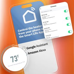 Heat Storm 1000-Watt Smart Infrared Wall Heater with Wi-Fi, White slide 2 of 7