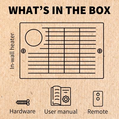 Show full view: Heat Storm 1500-Watt Hard-Wired In-Wall Electric Infrared Heater, White slide 2 of 7