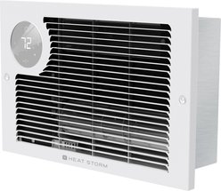 Heat Storm 1500-Watt Hard-Wired In-Wall Electric Infrared Heater, White