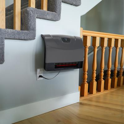 Show full view: Heat Storm 1500-Watt Infrared Wall or Portable Electric Heater, Gray slide 4 of 7