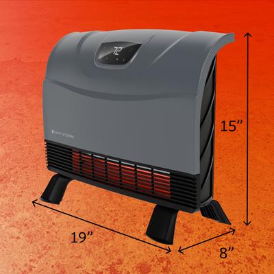 Show full view: Heat Storm 1500-Watt Infrared Wall or Portable Electric Heater, Gray slide 2 of 7