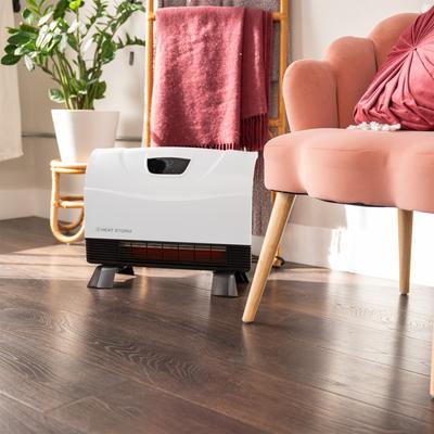 Show full view: Heat Storm 1500-Watt Infrared Wall or Portable Electric Heater, White slide 3 of 6