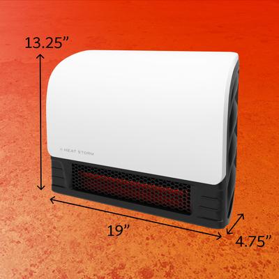 Show full view: Heat Storm 1500-Watt Minimalist Wi-Fi Infrared Wall Heater, White slide 3 of 7