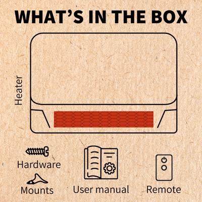 Show full view: Heat Storm 1500-Watt Minimalist Wi-Fi Infrared Wall Heater, White slide 2 of 7